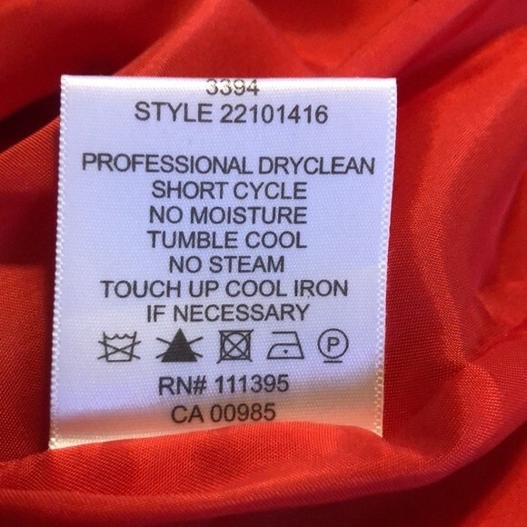 Tory Burch Size 10 Red Blood Orange Silk Blend Structured Front Zipper Dress - Picture 14 of 16